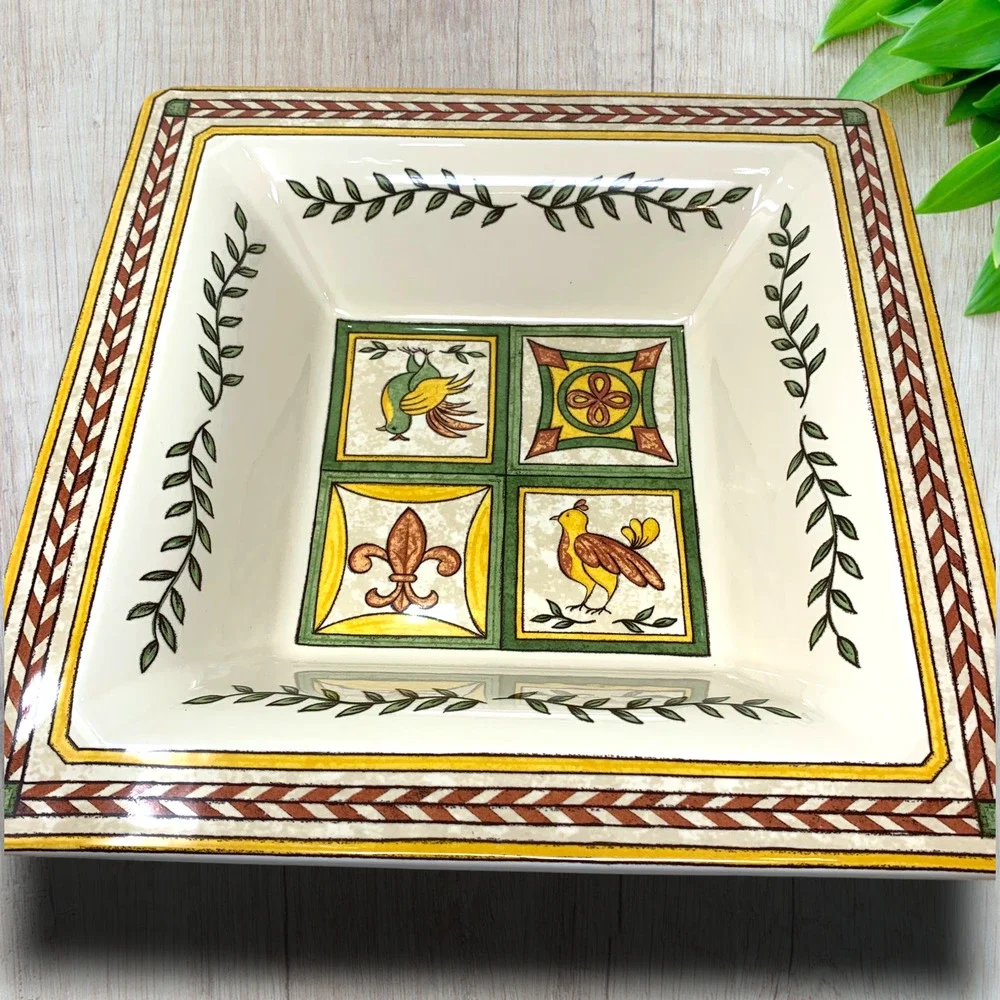Williams Sonoma Italian Tile Square Bowl Set Italy 12